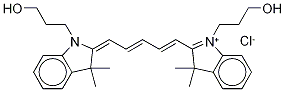 2-[5-[1,3-二氫-1-(3-羥基丙基)-3,3-二甲基-2H-吲哚-2-亞基]-1,3-戊二烯-1-基]-1-(3-羥基丙基)-3,3-二甲基-3H-吲哚鎓氯化物結(jié)構(gòu)式_182873-72-9結(jié)構(gòu)式