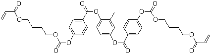 2-Methyl-1,4-phenylene bis(4-(((4-(acryloyloxy)butoxy)carbonyl)oxy)benzoate) Structure,187585-64-4Structure