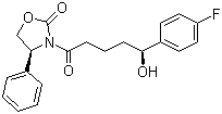 (4S)-3-[(5s)-5-(4-氟苯基)-5-羥基戊?；鵠-4-苯基-1,3-噁唑啉-2-酮結(jié)構(gòu)式_189028-95-3結(jié)構(gòu)式