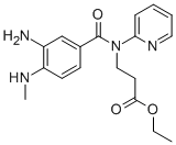 N-[3-氨基-4-(甲基氨基)苯甲?；鵠-N-2-吡啶-β-丙氨酸乙酯結(jié)構(gòu)式_212322-56-0結(jié)構(gòu)式