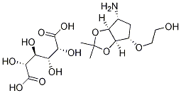 2-[[(3AR,4S,6R,6AS)-6-氨基四氫-2,2-二甲基-4H-環(huán)戊并-1,3-二惡茂-4-基]氧基]-乙醇 (2R,3R)-2,3-二羥基丁二酸鹽結(jié)構(gòu)式_376608-65-0結(jié)構(gòu)式