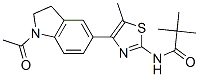 (9CI)-N-[4-(1-乙酰基-2,3-二氫-1H-吲哚-5-基)-5-甲基-2-噻唑]-2,2-二甲基-丙酰胺結(jié)構(gòu)式_606121-87-3結(jié)構(gòu)式