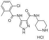 N-(4-哌啶基)-4-(2,6-二氯芐氨基)-1H-吡唑-3-羧胺鹽酸鹽結(jié)構(gòu)式_902135-91-5結(jié)構(gòu)式