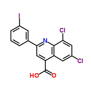 6,8-二氯-2-(3-碘苯基)-4-喹啉羧酸結(jié)構(gòu)式_29240-62-8結(jié)構(gòu)式